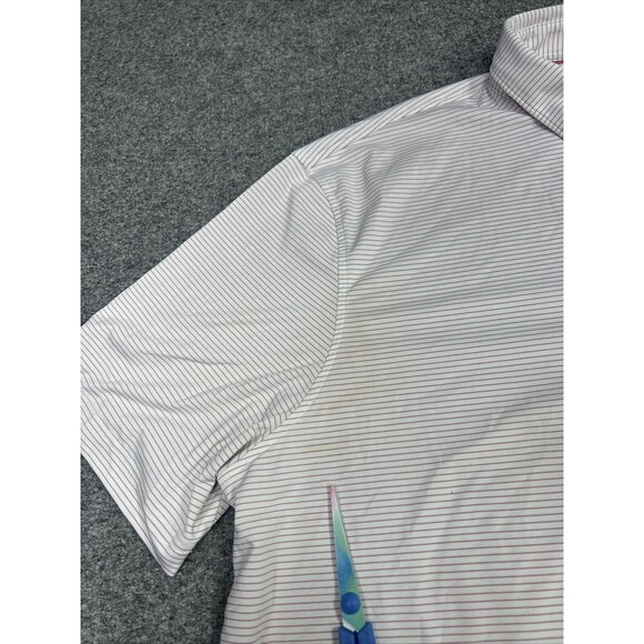 Johnnie-O Golf Polo Shirt Men's XL Short Sleeve Striped Hangin Out Surfing - Picture 3 of 7